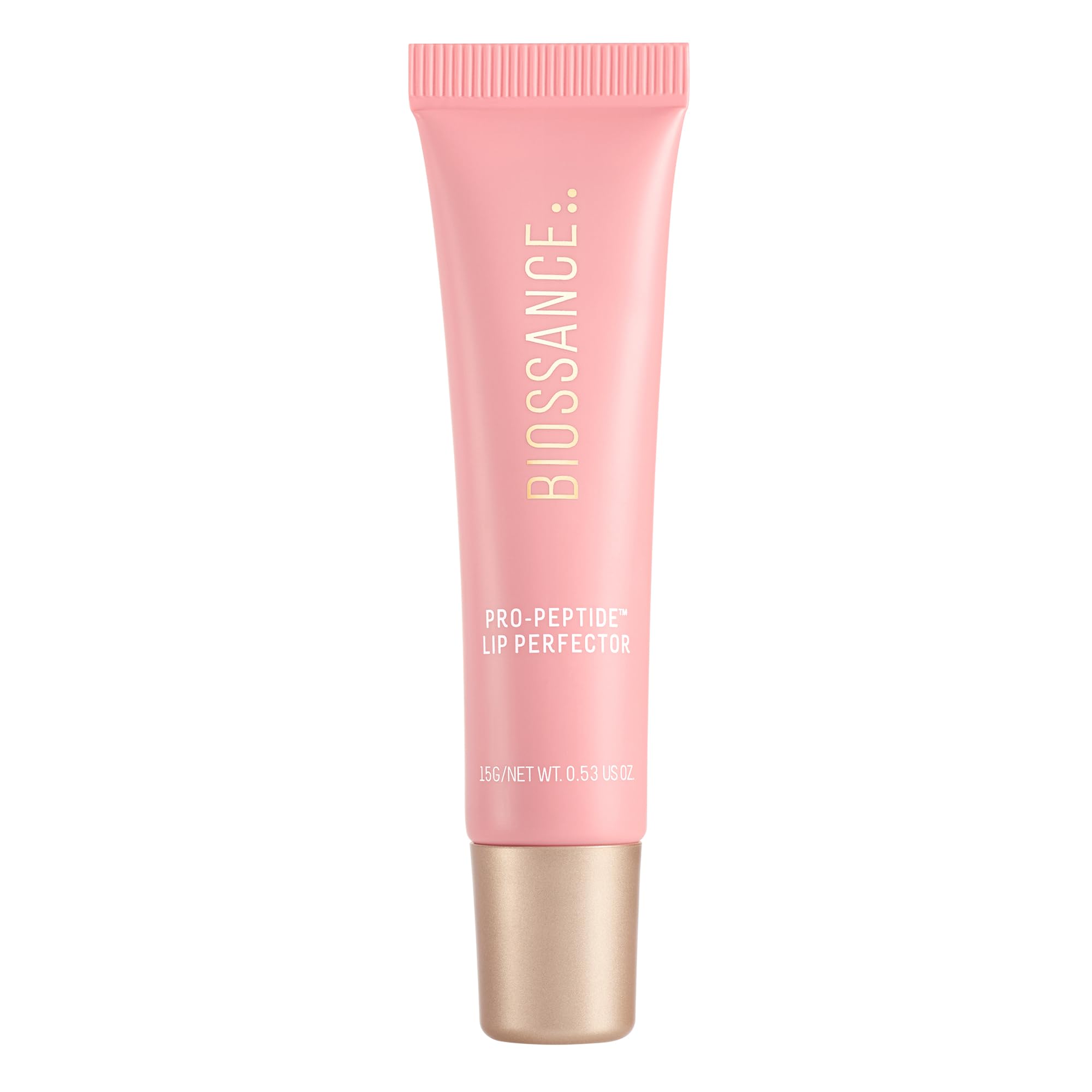 BIOSSANCE Pro-Peptide Lip Perfector tube for rich hydration and smooth lip color