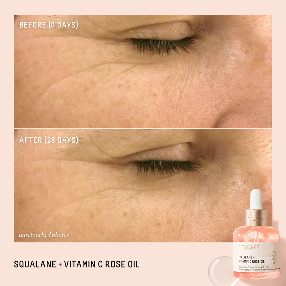 Biossance Rapid Radiance Set close-up of silky texture.