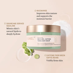 Biossance Squalane + Caffeine Toning on-arm application highlights easy spread.
