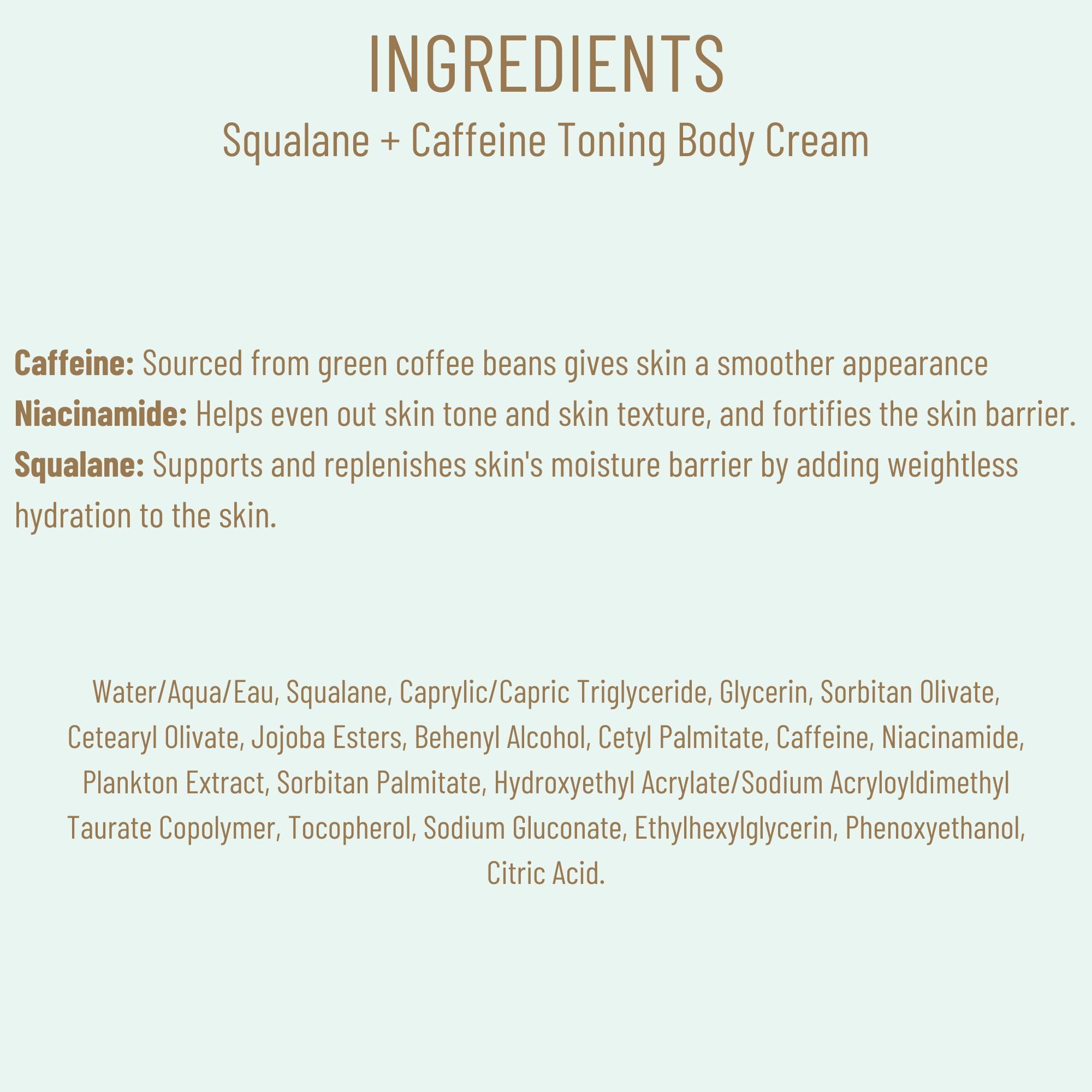 Biossance Squalane + Caffeine Toning texture detail shows nourishing cream.