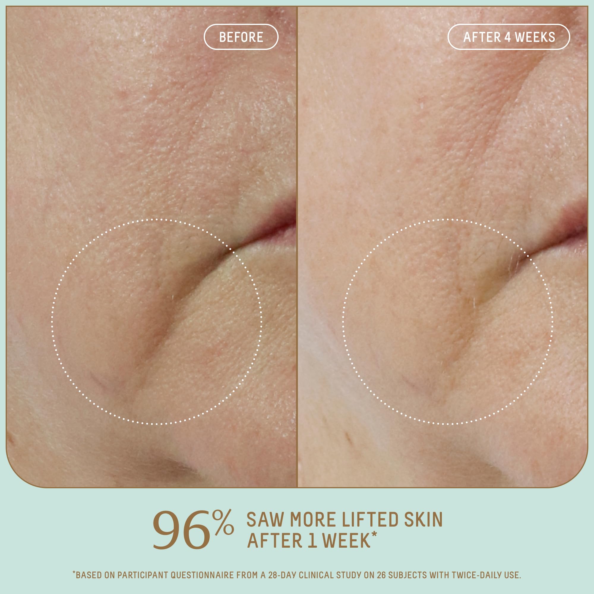 BIOSSANCE Squalane + Firm & Lift serum pump-action view for daily application