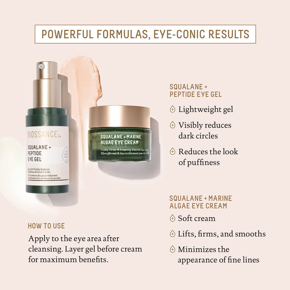 BIOSSANCE squalane provides weightless hydration around the eyes