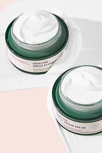 BIOSSANCE Squalane + Omega Repair Cream whipped texture absorbing quickly for smooth skin