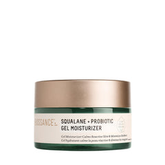 BIOSSANCE Squalane + Probiotic Gel Moisturizer bottle showing calming, redness-reducing care.