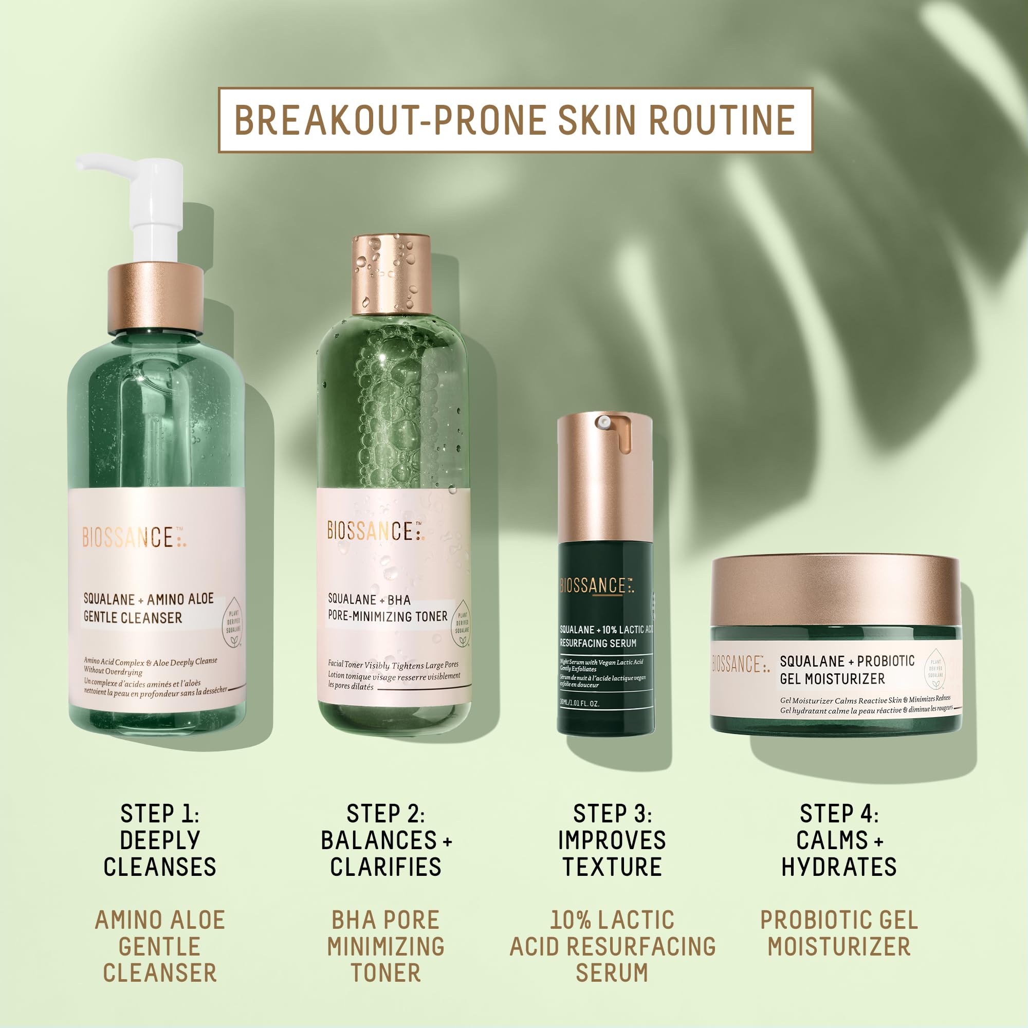 BIOSSANCE redness-relief closeup showcasing calming effect for reactive skin.