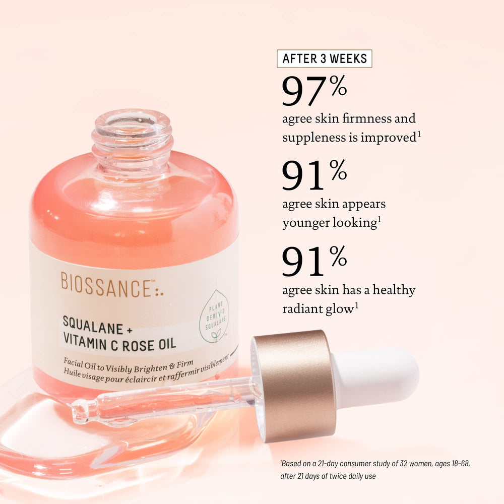 BIOSSANCE Chios Crystal Oil highlight—firmer-looking, revitalized skin.