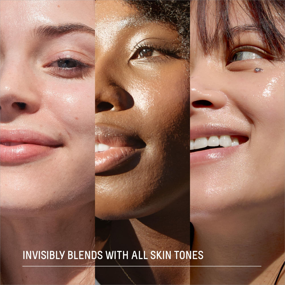 Biossance Squalane Zinc sunscreen application on face, quick comfortable wear under makeup
