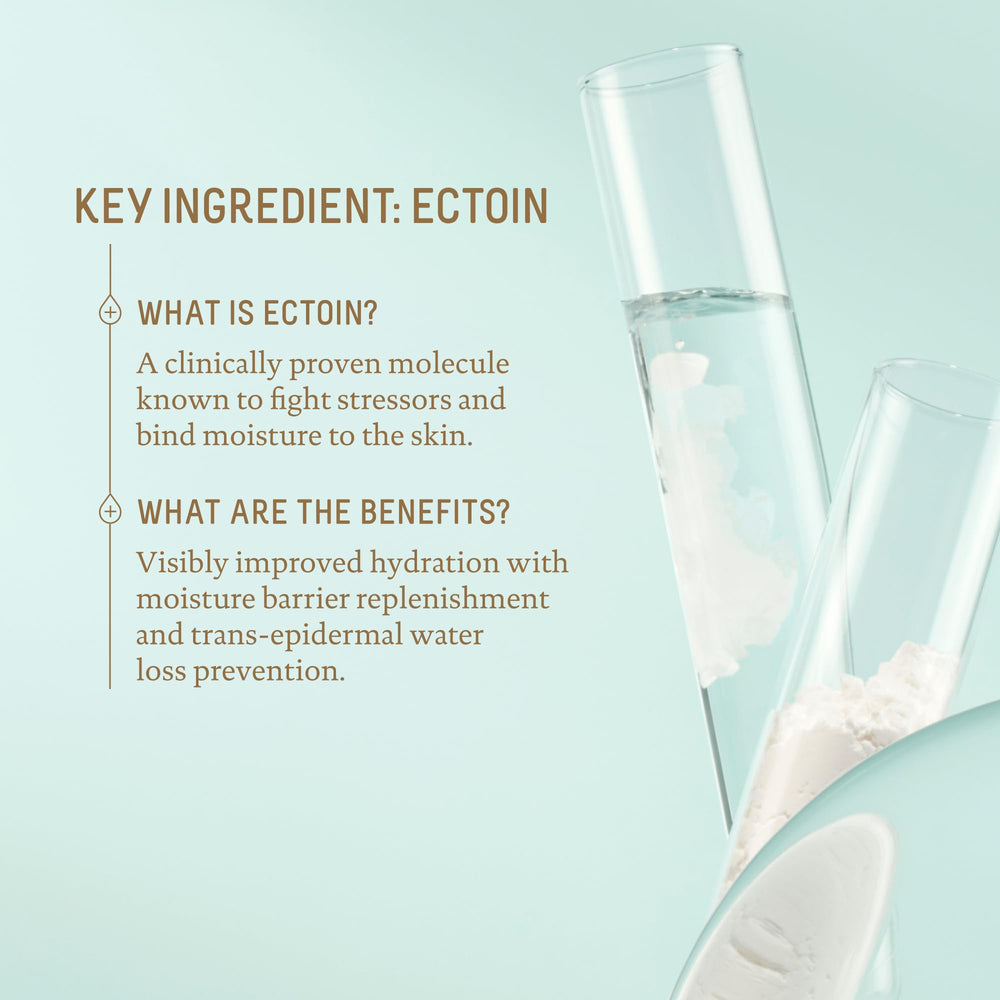 Biossance Squalane Zinc sunscreen ingredients diagram, noting ectoin and butterfly ginger