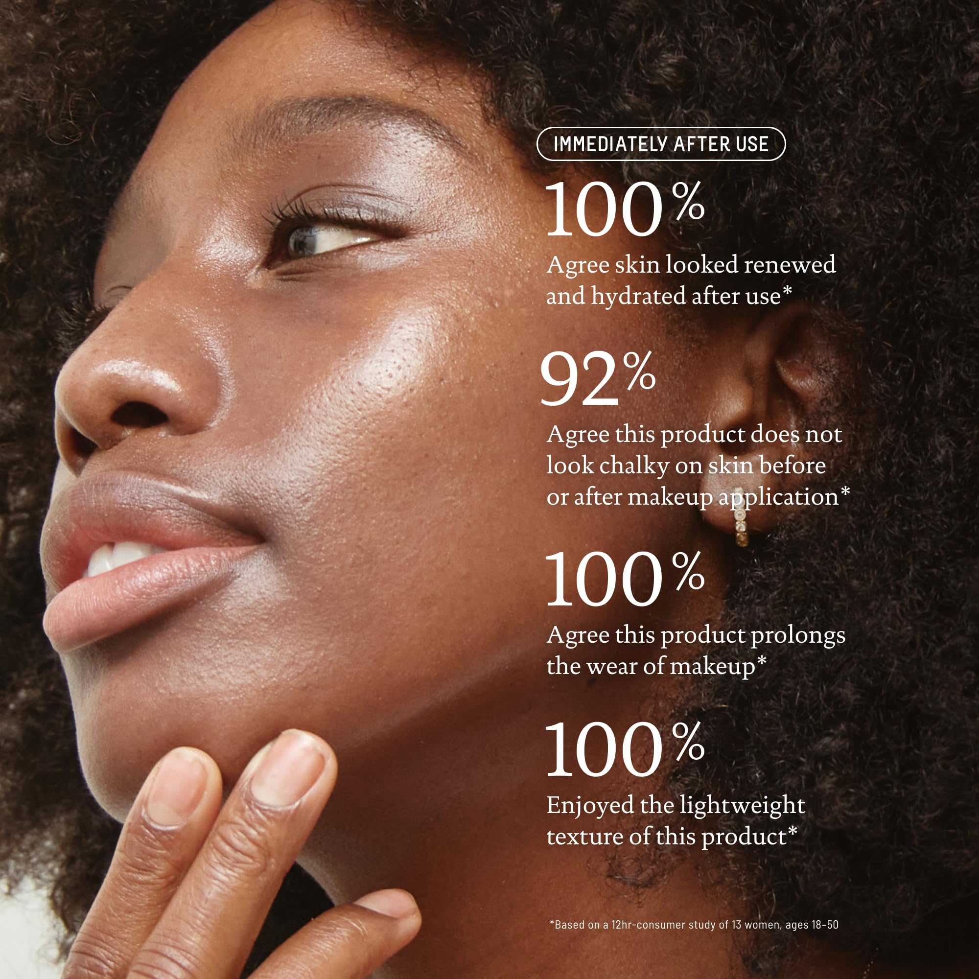 Biossance Squalane Zinc sunscreen as makeup primer, prepping a smooth canvas