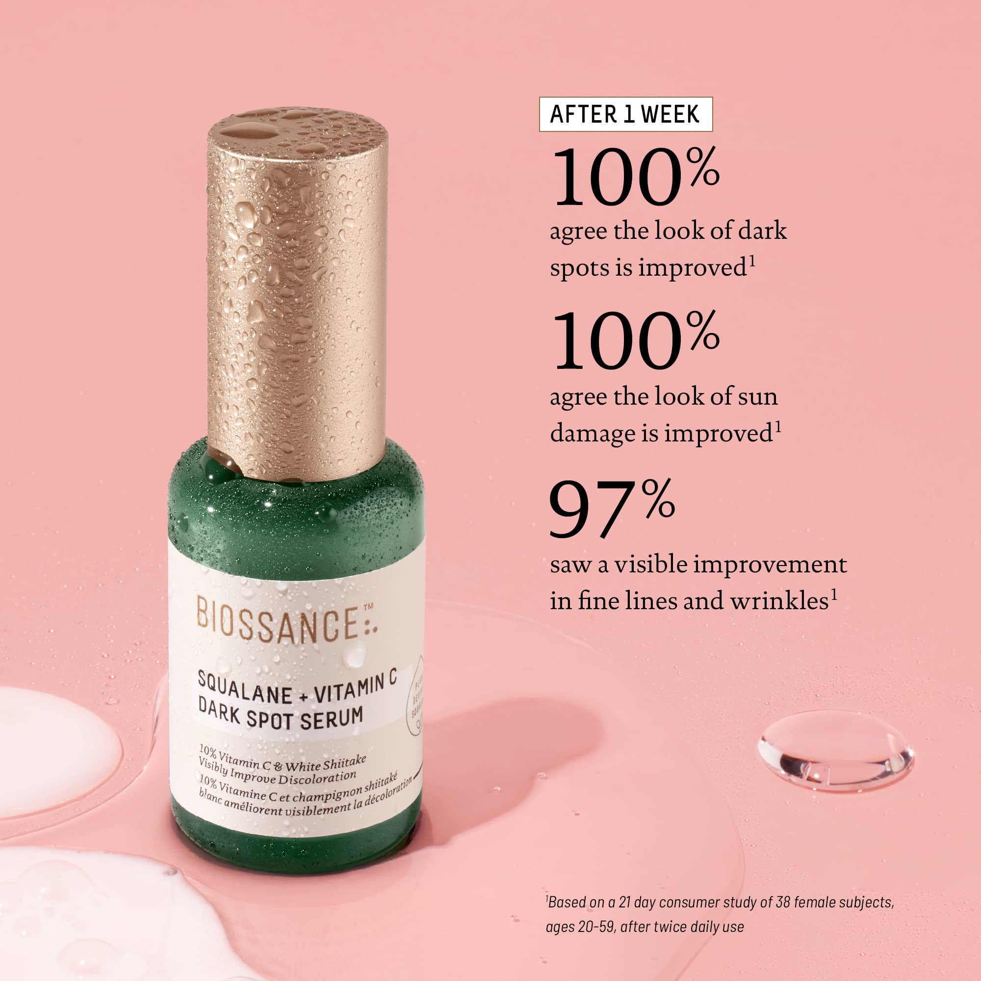 BIOSSANCE white-shiitake-extract ingredient close-up hints natural brightening potential