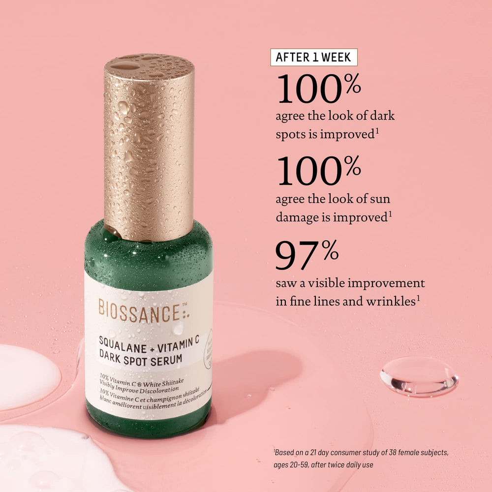 BIOSSANCE white-shiitake-extract ingredient close-up hints natural brightening potential