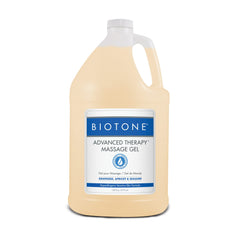 Biotone Advanced Therapy Massage Gel provides a smooth glide for longer sessions.