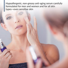 Hand applying BioTrust Ageless Glow serum for fast-absorbing hydration.