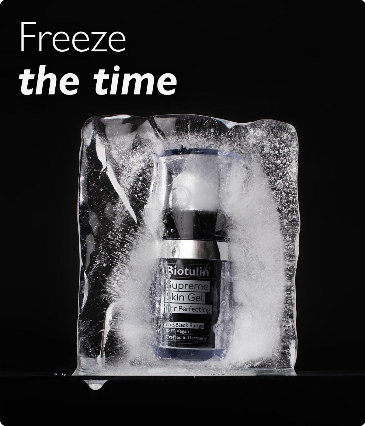 Biotulin Supreme Skin Gel ingredients panel highlighting spilanthol.