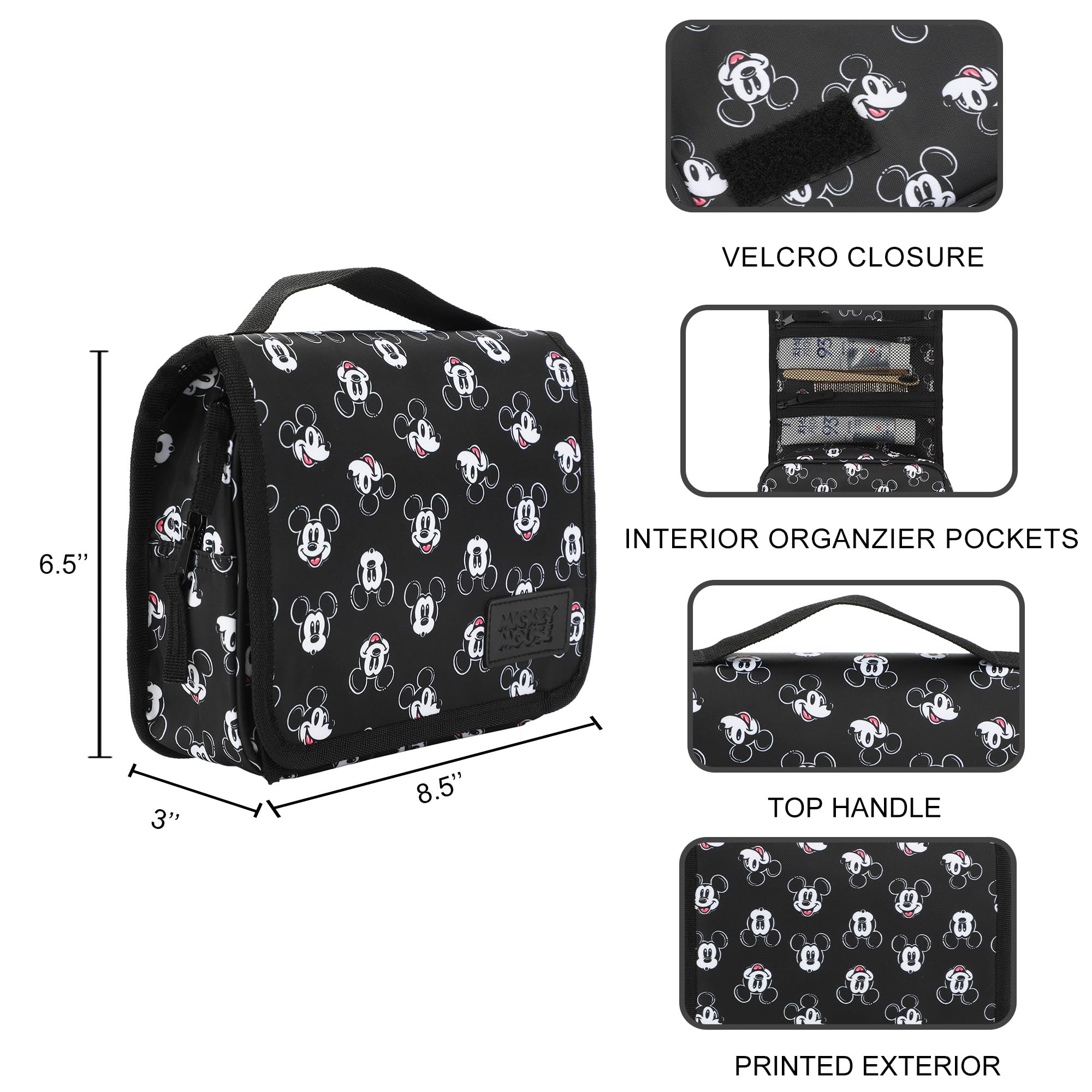Bioworld Disney Mickey Heads all-over print blends fashion with practical storage