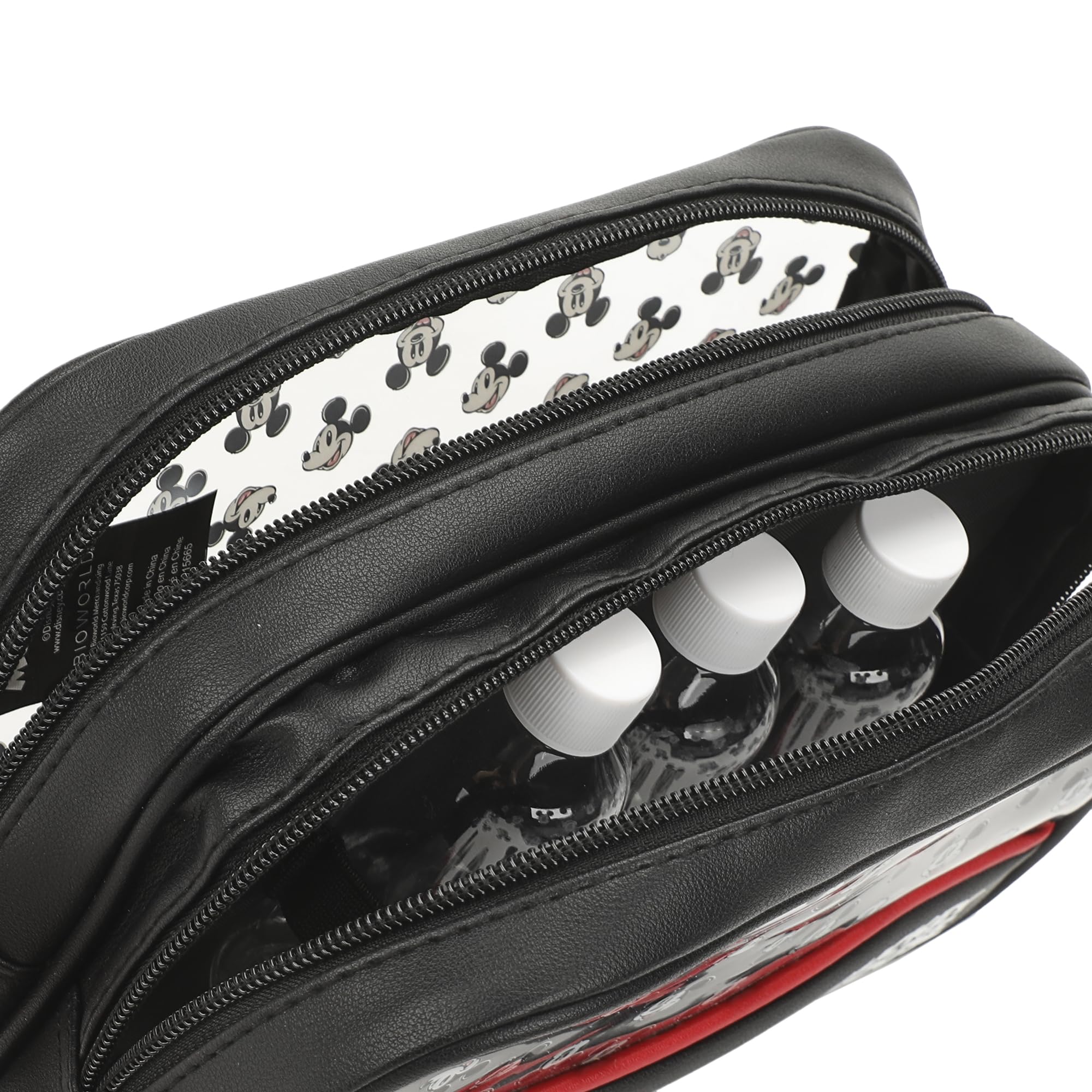 Bioworld Disney Mickey wipeable PU exterior ensures quick cleaning after travel