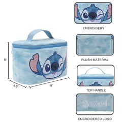Bioworld Stitch beauty case interior provides spacious storage for toiletries.