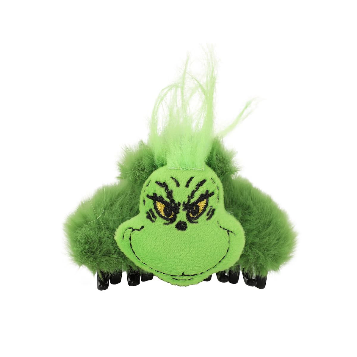 Bioworld Grinch materials closeup showing fabric, zinc alloy, PU durability