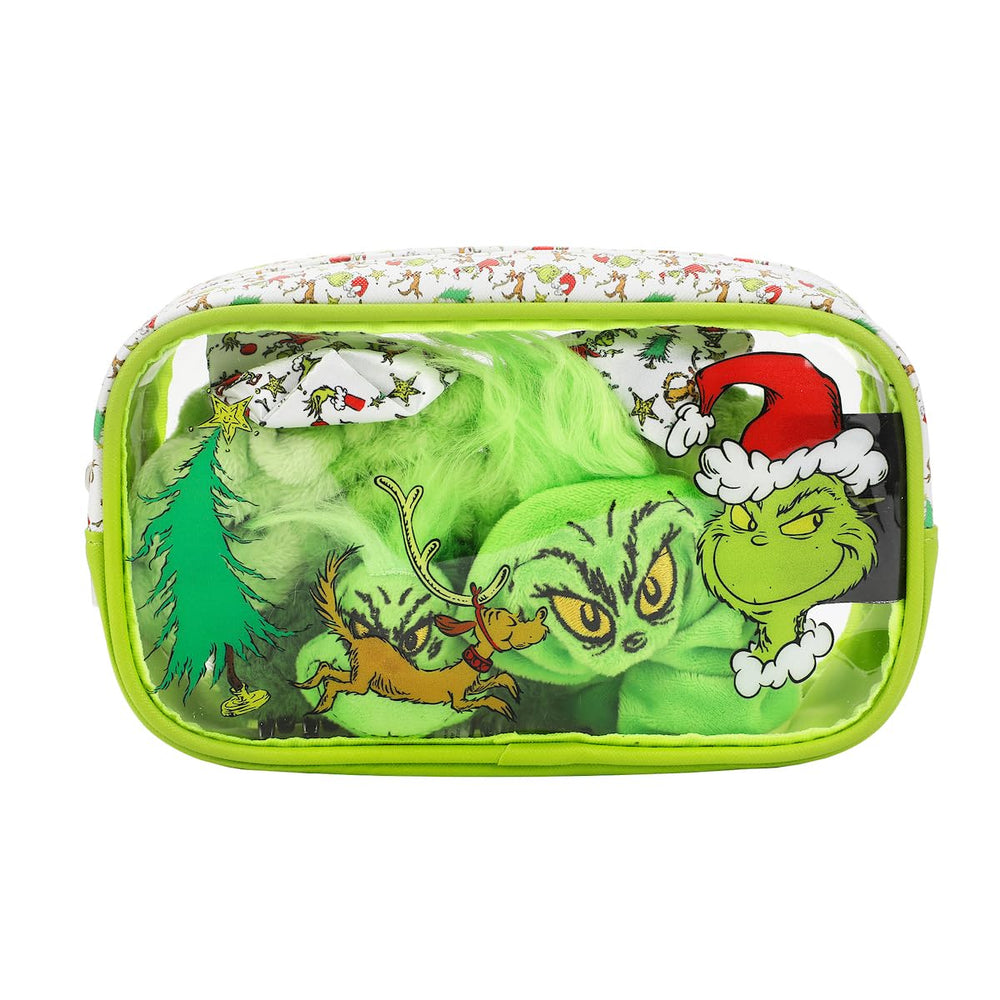 Bioworld Grinch scrunchie with Grinch face for playful color