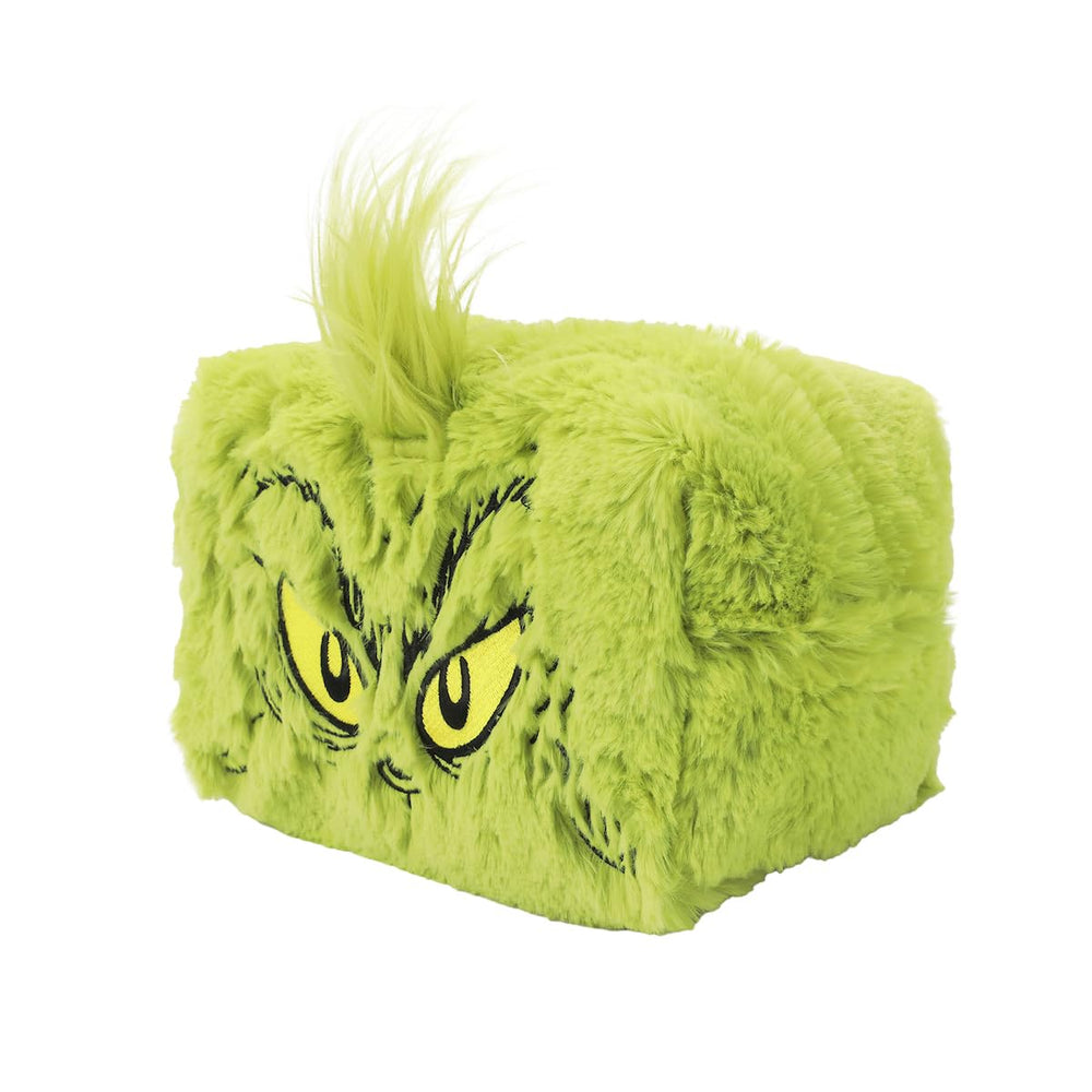 Bioworld Grinch bag offers spacious interior to organize cosmetics and toiletries.