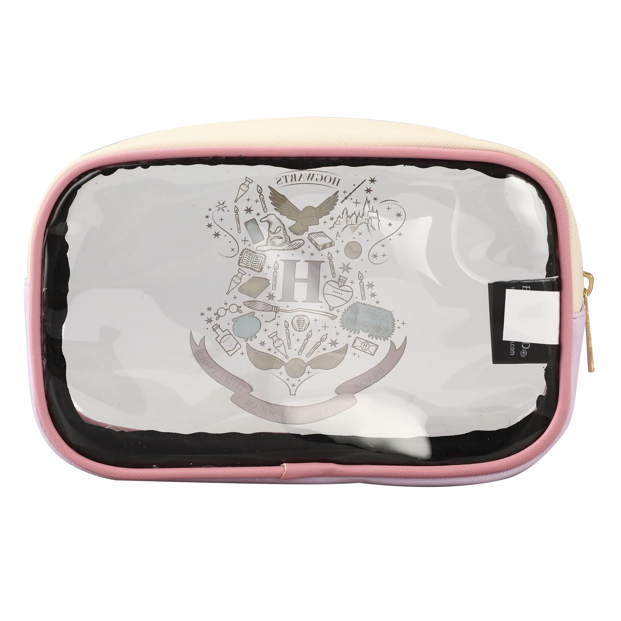 Bioworld Harry Potter Hogwarts Crest branding on the trio adds magical style.