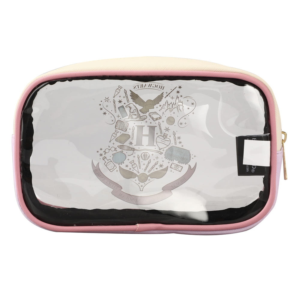 Bioworld Harry Potter Hogwarts Crest branding on the trio adds magical style.