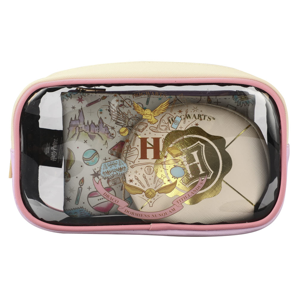 Bioworld Harry Potter Hogwarts Crest medium bag featuring Sorting Hat, ideal for daily cosmetics.