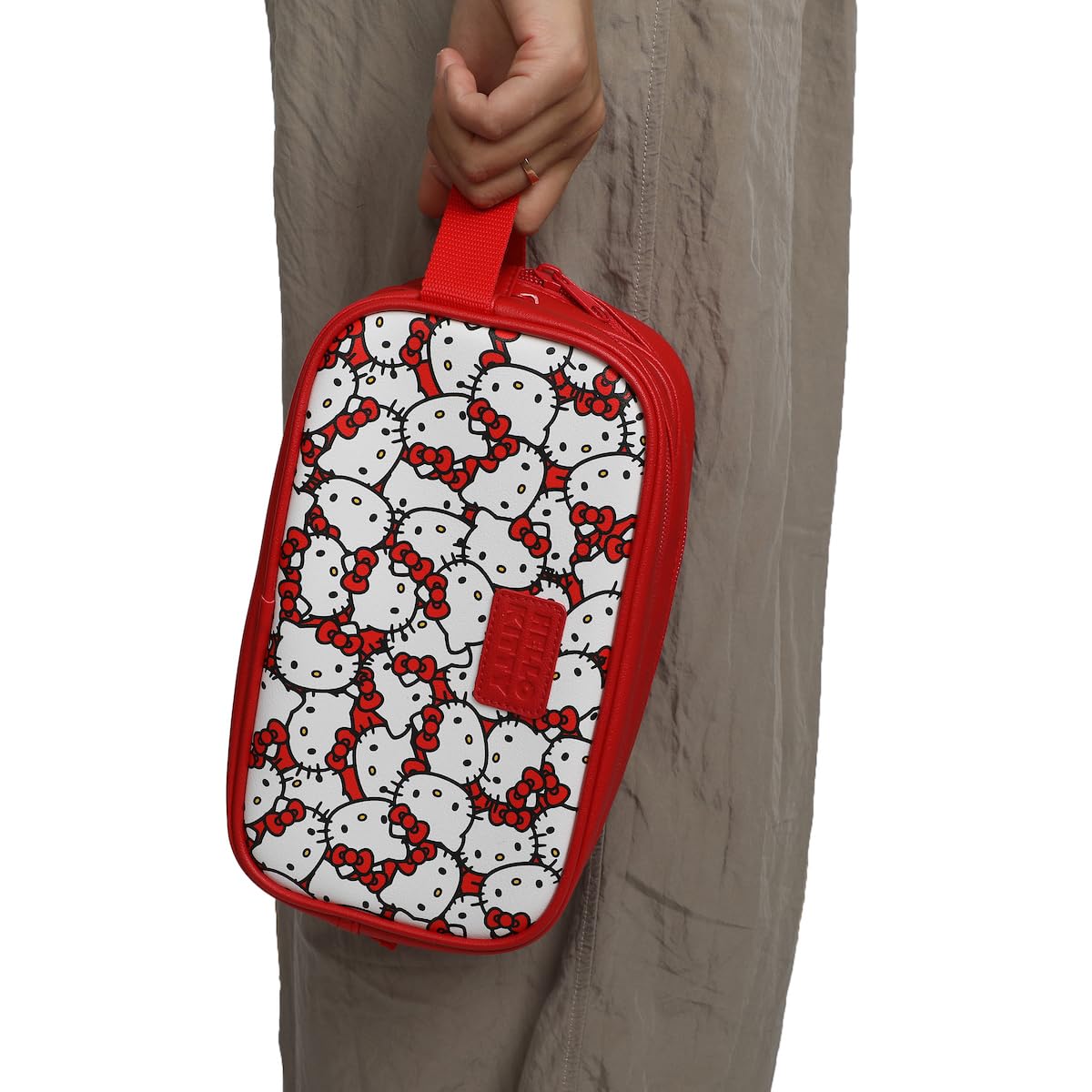 Bioworld Hello Kitty dual-compartment interior keeps items organized on trips