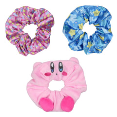 Bioworld Kirby scrunchie set with 3D character for gentle grip.