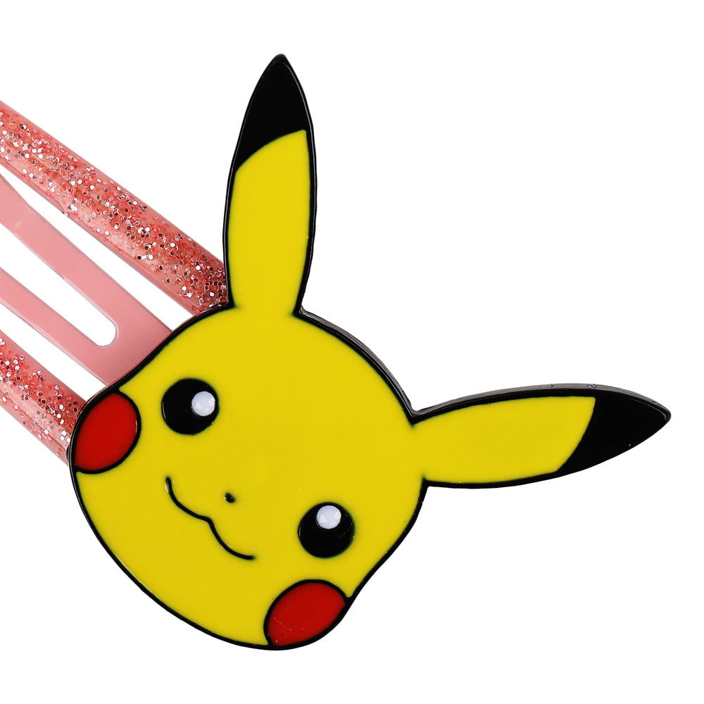 Bioworld Pokémon Pikachu head clip with glitter for bright casual looks.