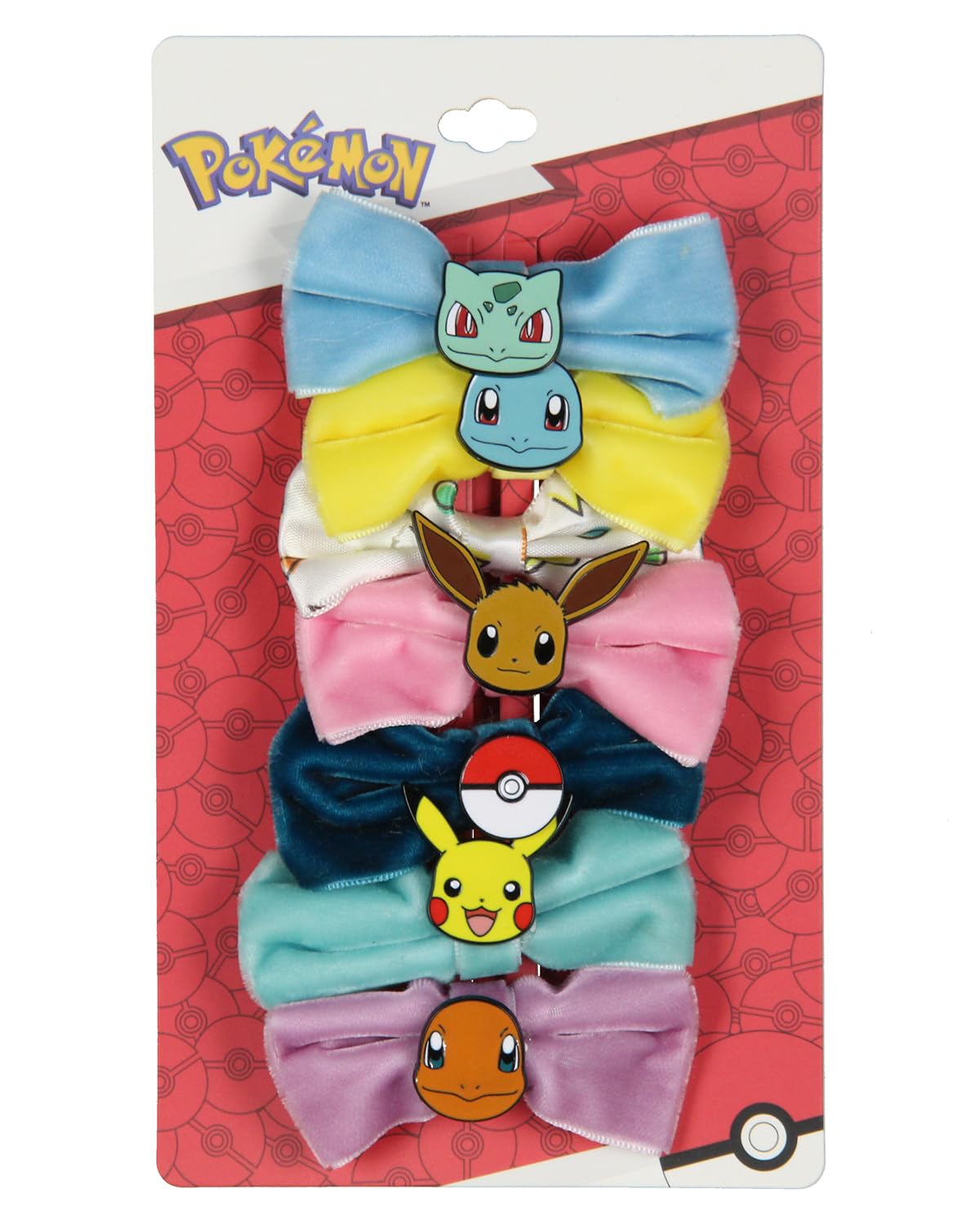 Bioworld Pokemon velvet bow Bulbasaur clip complements casual and party outfits.