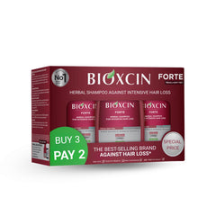 BIOXCIN Herbal Shampoo bottle pour promotes gentle scalp cleansing and soothing sensation.