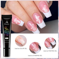 Biutee Clear Silicone Stamper and Scraper provides precise placement with a clear view for full-nail art.