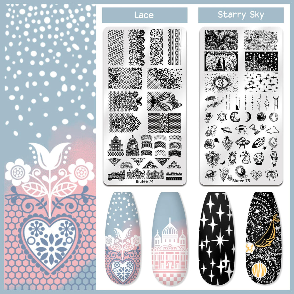 Biutee DIY Nail Art Kit enables easy home use with beginner-friendly designs.
