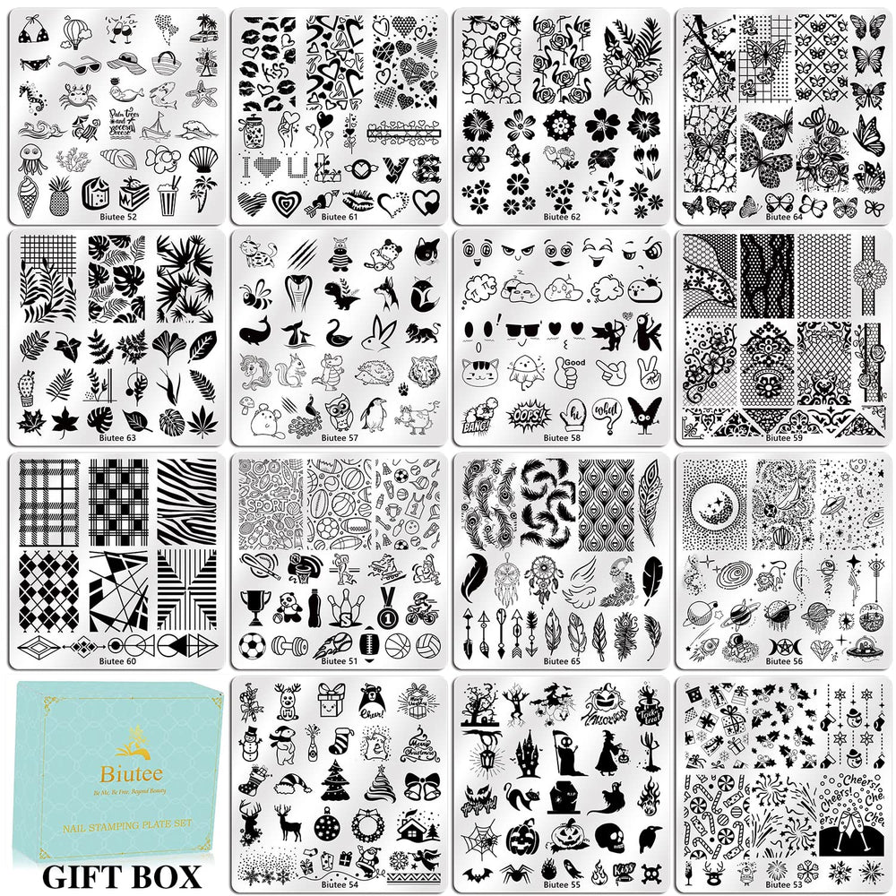 Biutee nail stamper clear stampers enable precise pattern placement and easy color matching