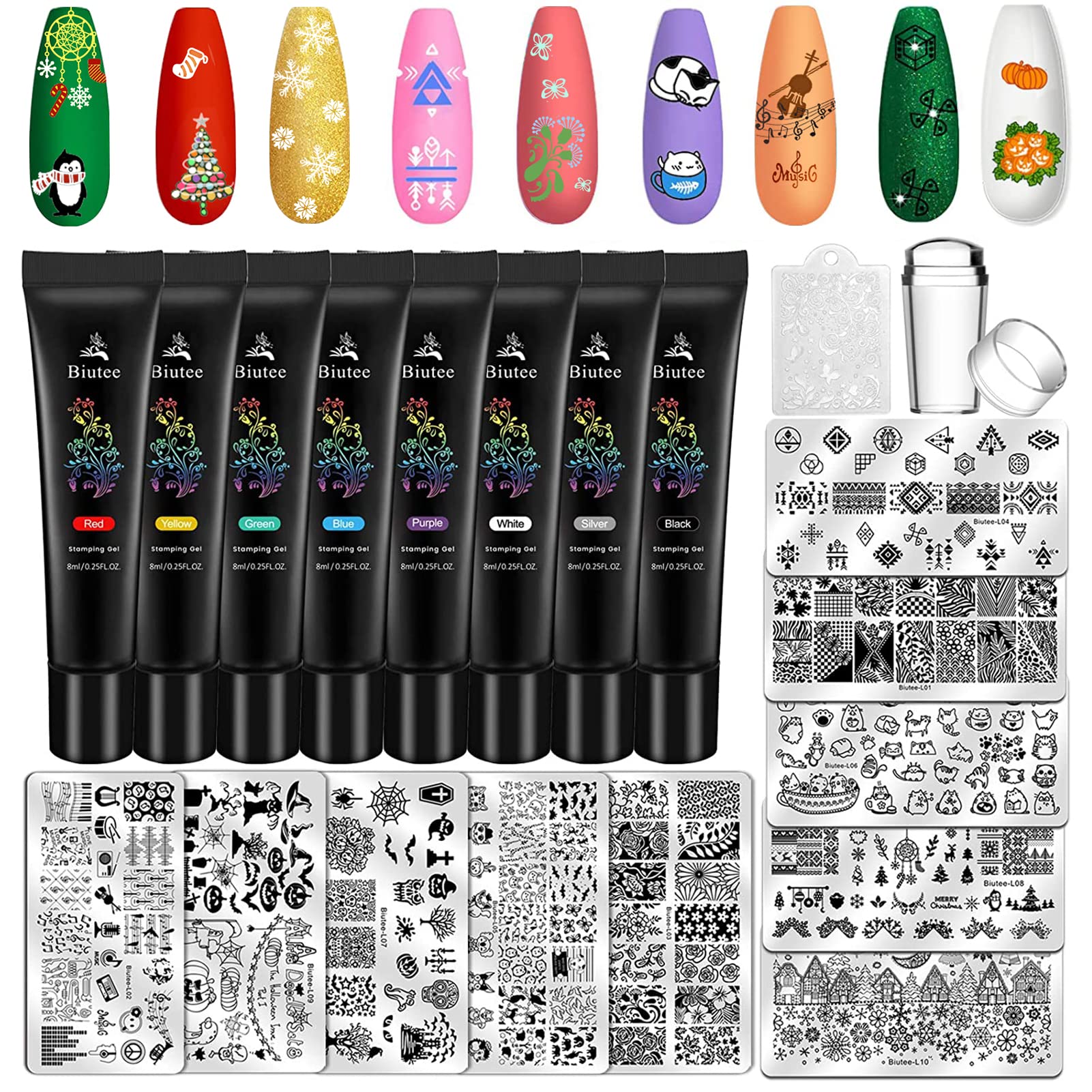 Biutee nail stamping plates flower rose patterns for elegant nail art ideas