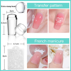 Biutee nail stamping scraper helps clean excess polish for clean transfers