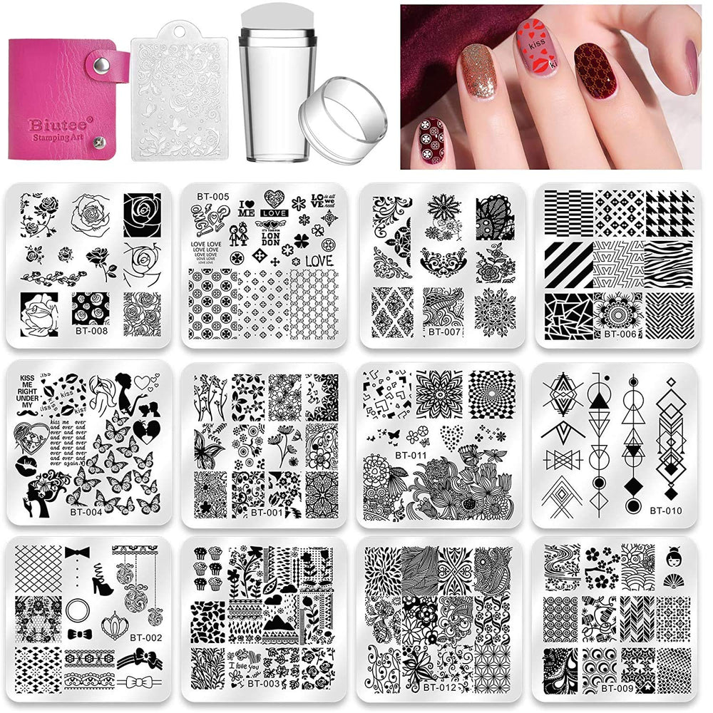 Biutee portable stamping kit case for on-the-go manicures.