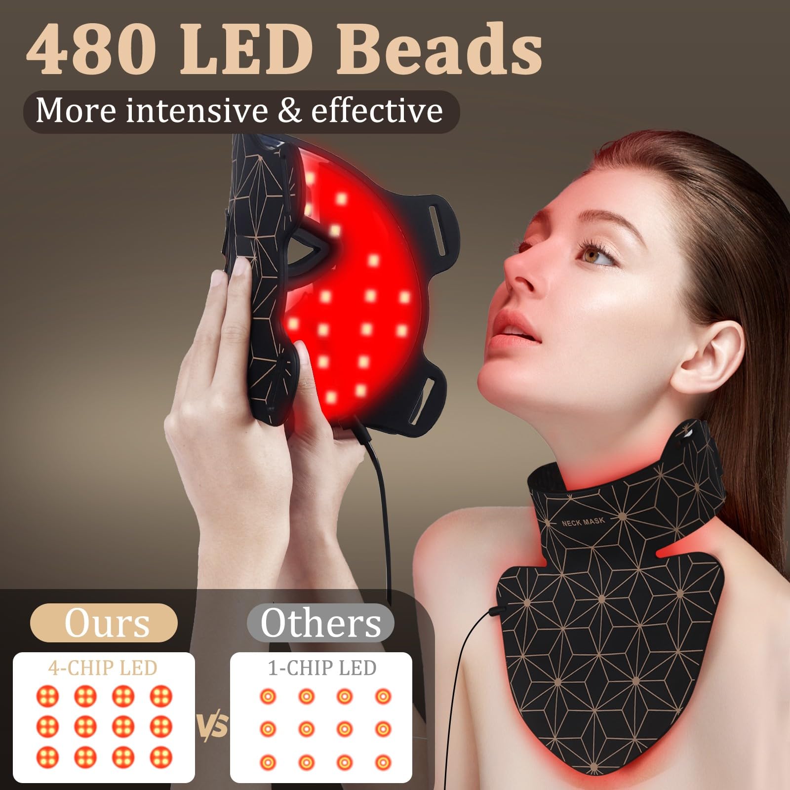 biuufish 850nm near-infrared light provides deeper skin stimulation for radiant look.