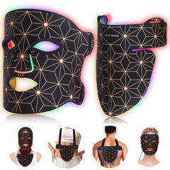 biuufish red-light mask face application for at-home skin rejuvenation with LED therapy.