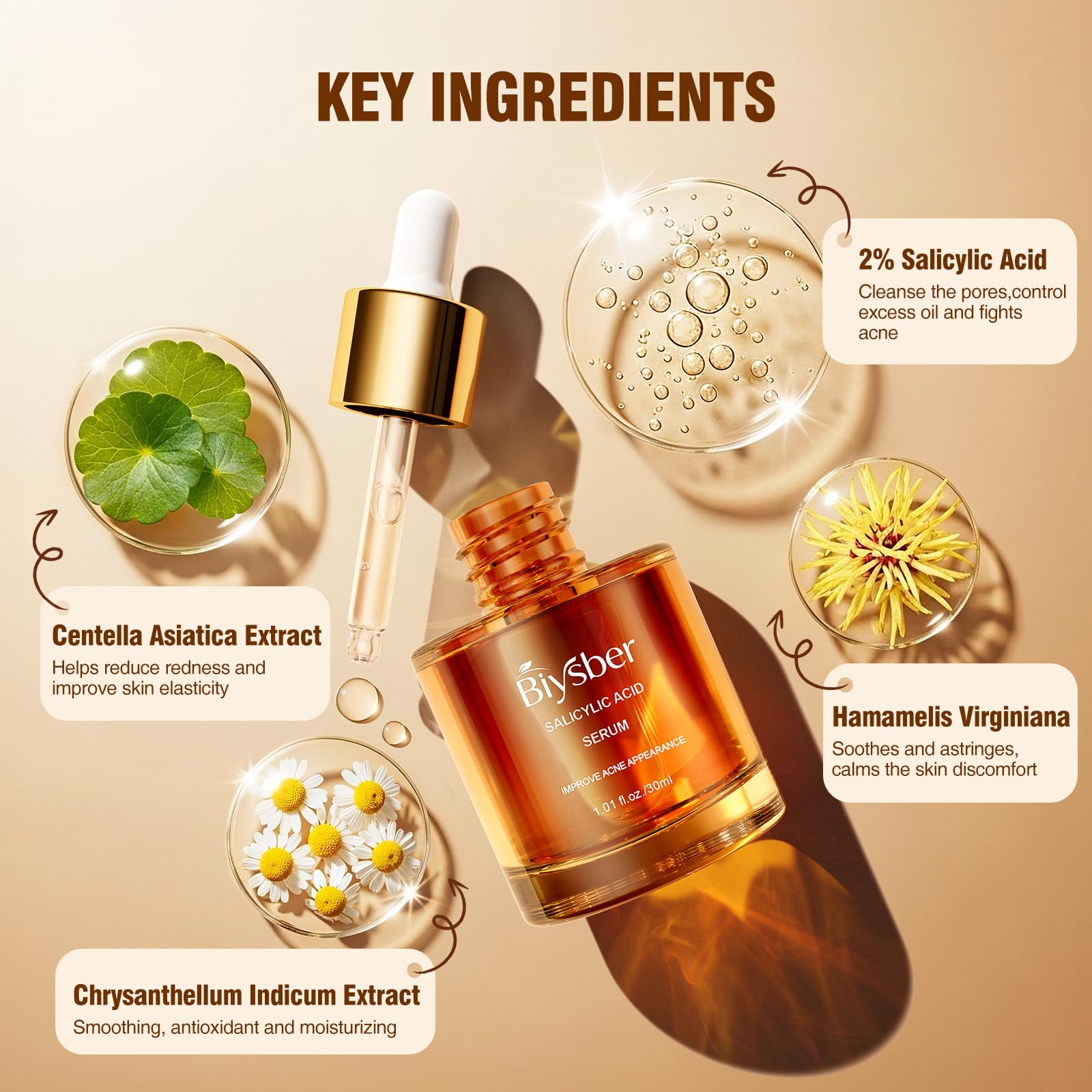 BIYSBER chrysanthellum-indicum extract image communicates soothing antioxidant support.