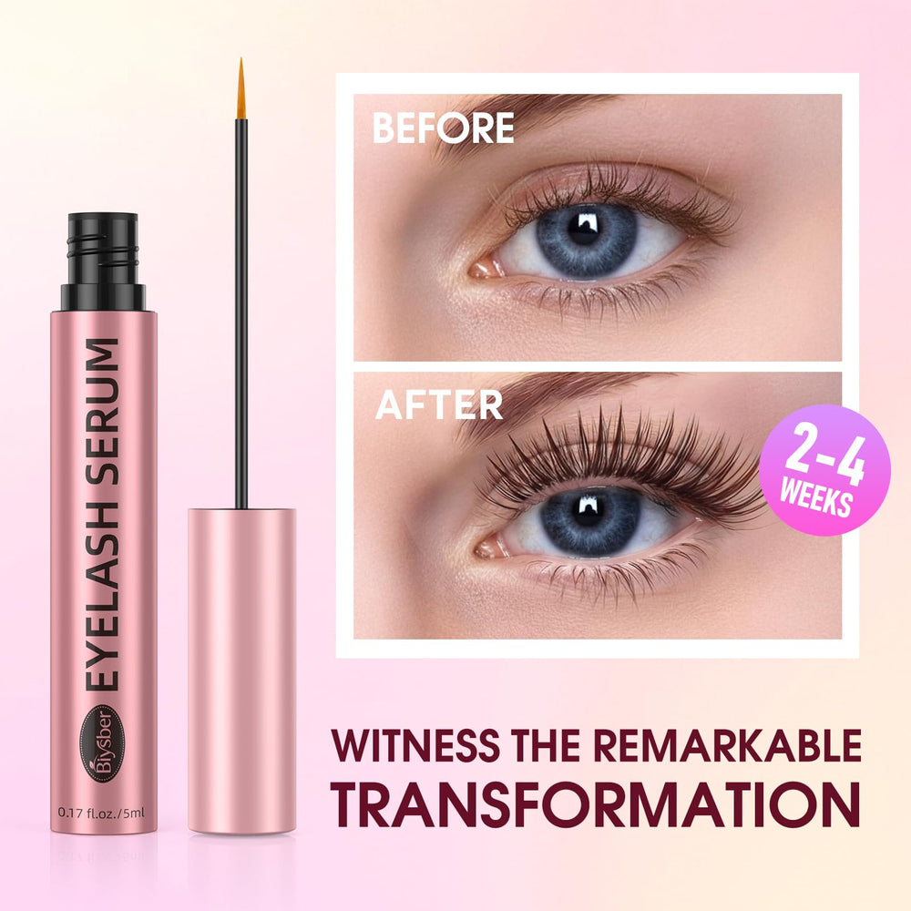 BIYSBER lash serum applicator brush demonstrating precise lash line application