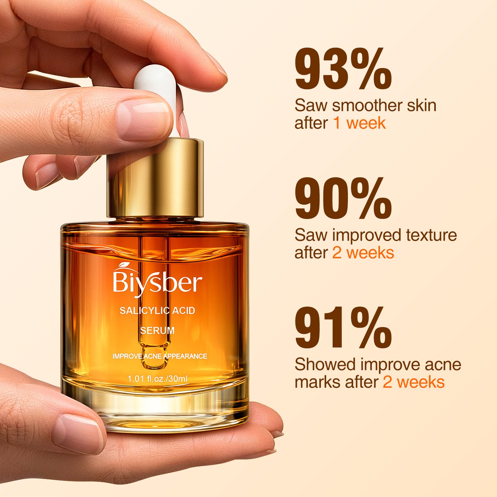BIYSBER oil-control matte-finish close-up illustrates shine-free skin.