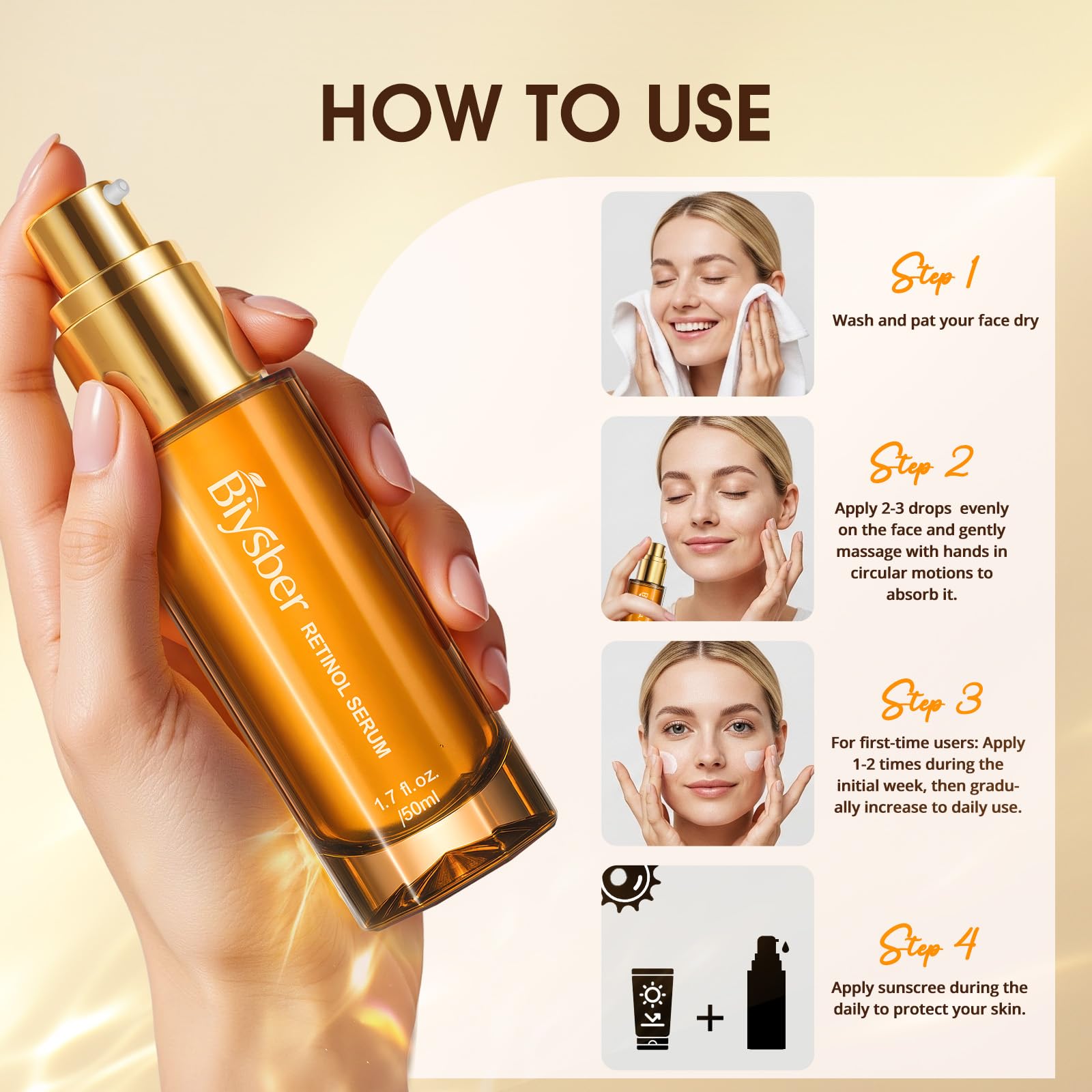 BIYSBER retinol collagen serum neck-jaw-area suggests multi-target support for firmer contours.