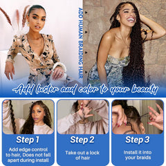 BIZVUS soft texture closeup demonstrates comfortable braiding hair for all-day wear