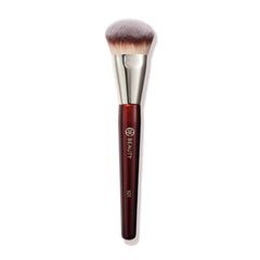 BK Beauty 101 Contoured Foundation Brush angle view for even, streak-free finish on liquid foundations