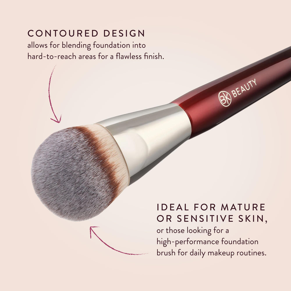 BK Beauty 101 Contoured Foundation Brush cream foundation blending for natural coverage