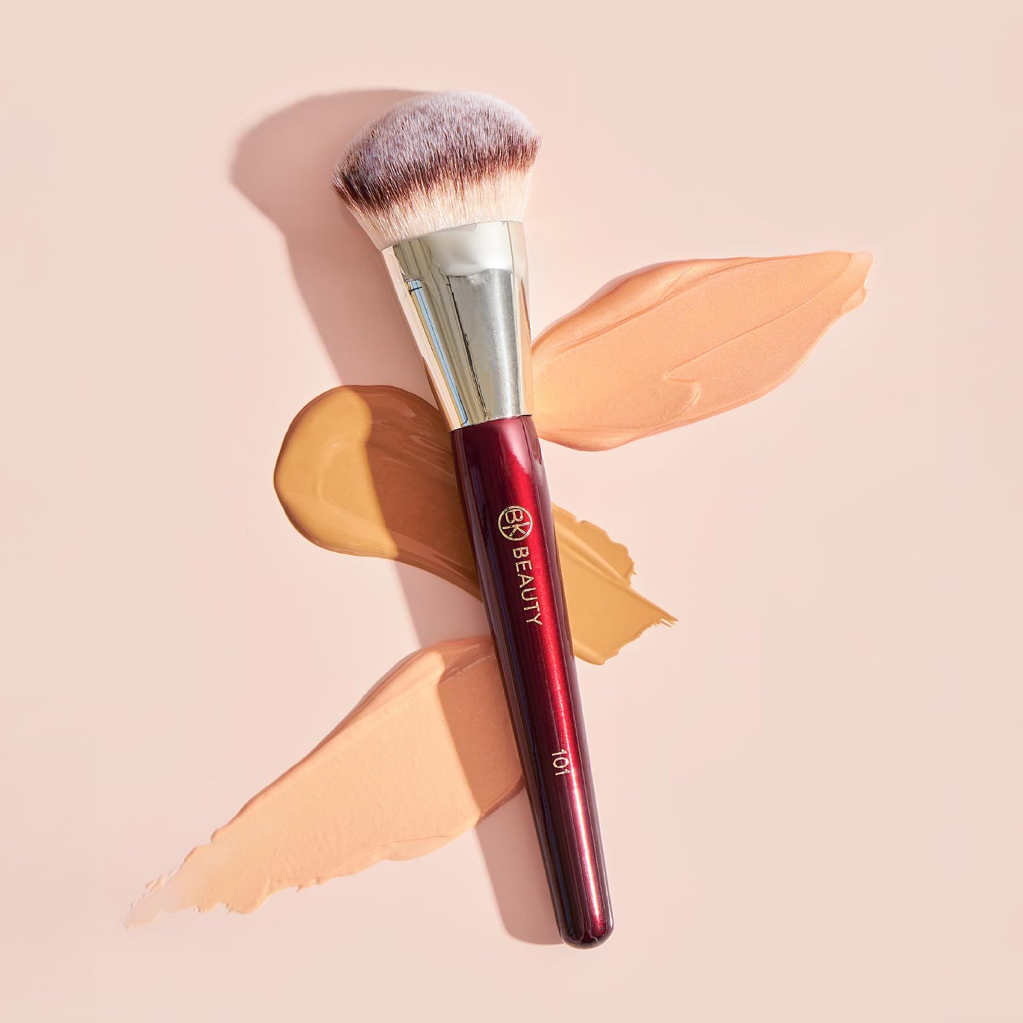 BK Beauty 101 Contoured Foundation Brush durable construction ensures long-lasting use