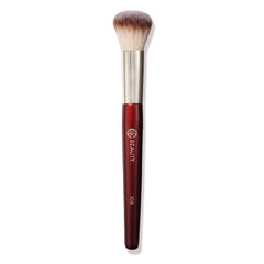 BK BEAUTY 106 Round Foundation Brush top view shows dense dome bristles for a smooth, airbrushed look.
