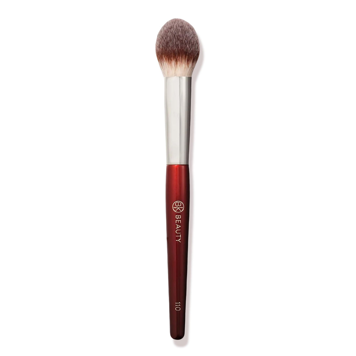BK BEAUTY 110 large concealer brush closeup showing dense tapered bristles for swift under-eye blending.